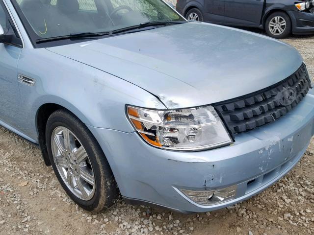 1FAHP24W48G150534 - 2008 FORD TAURUS SEL BLUE photo 9