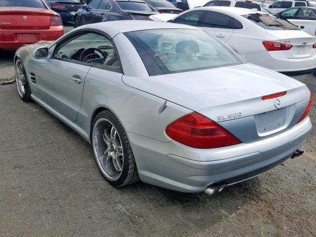 WDBSK75F43F008854 - 2003 MERCEDES-BENZ SL 500R BLUE photo 3