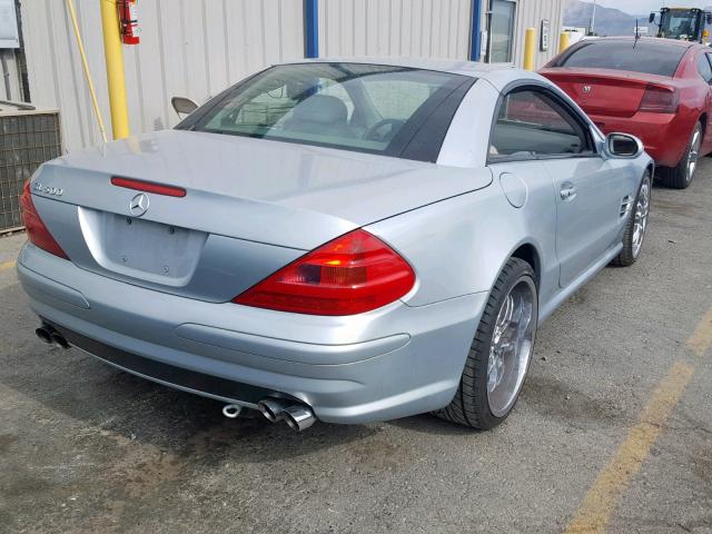 WDBSK75F43F008854 - 2003 MERCEDES-BENZ SL 500R BLUE photo 4