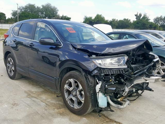 7FARW1H80JE048028 - 2018 HONDA CR-V EXL BLUE photo 1