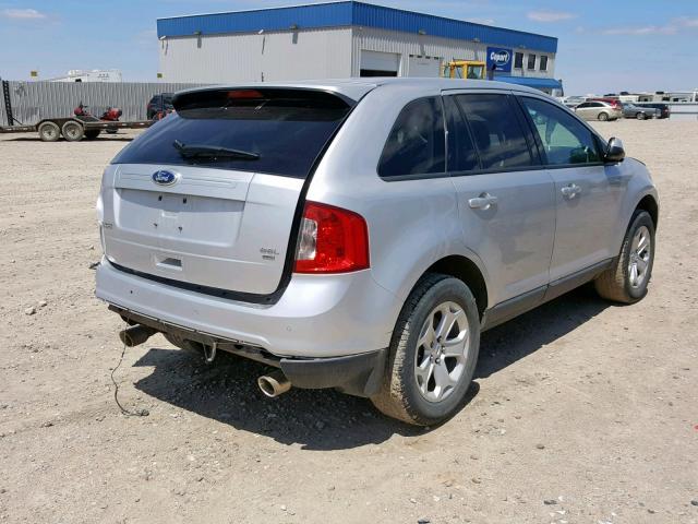 2FMDK4JC9DBC03061 - 2013 FORD EDGE SEL SILVER photo 4