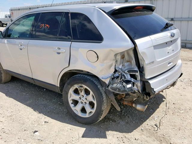 2FMDK4JC9DBC03061 - 2013 FORD EDGE SEL SILVER photo 9