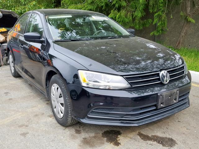 3VW2K7AJ4FM331377 - 2015 VOLKSWAGEN JETTA BASE BLACK photo 1