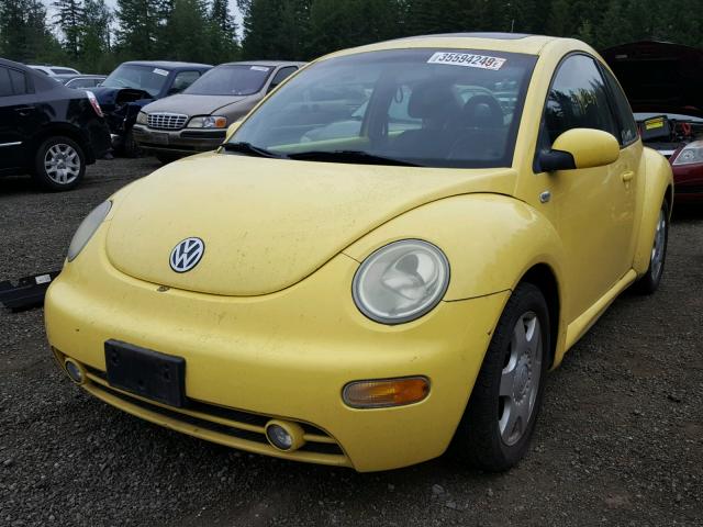 3VWCS21C61M417548 - 2001 VOLKSWAGEN NEW BEETLE ყვითელი ფოტო 2