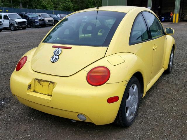 3VWCS21C61M417548 - 2001 VOLKSWAGEN NEW BEETLE ყვითელი ფოტო 4