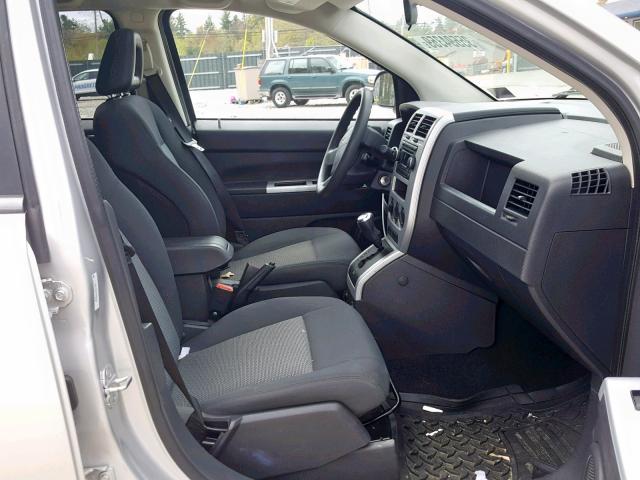 1J8FF47W58D663331 - 2008 JEEP COMPASS SP ვერცხლისფერი ფოტო 5