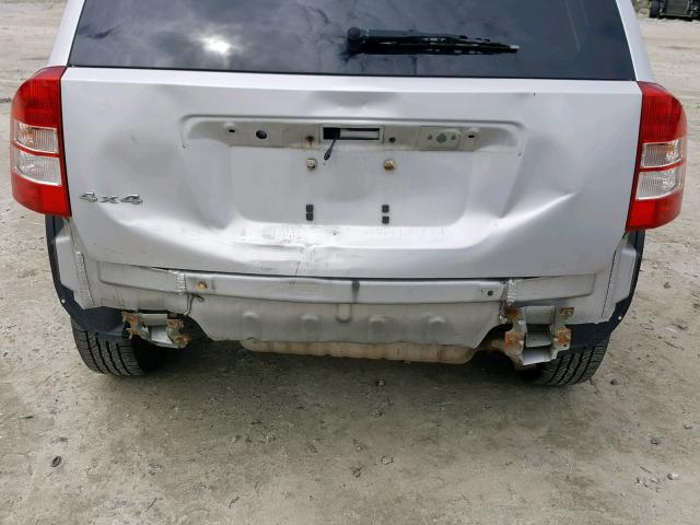 1J8FF47W58D663331 - 2008 JEEP COMPASS SP ვერცხლისფერი ფოტო 9