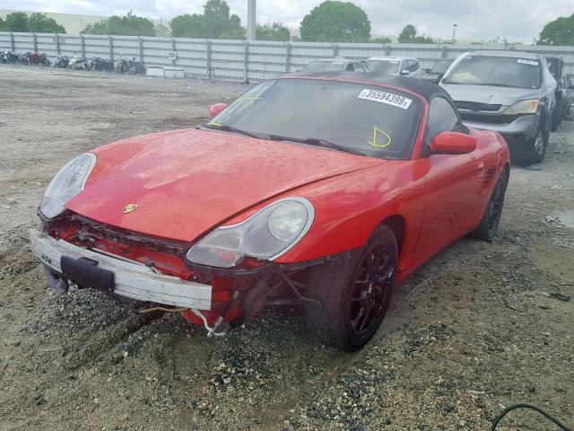 WP0CA29854U621229 - 2004 PORSCHE BOXSTER RED photo 2