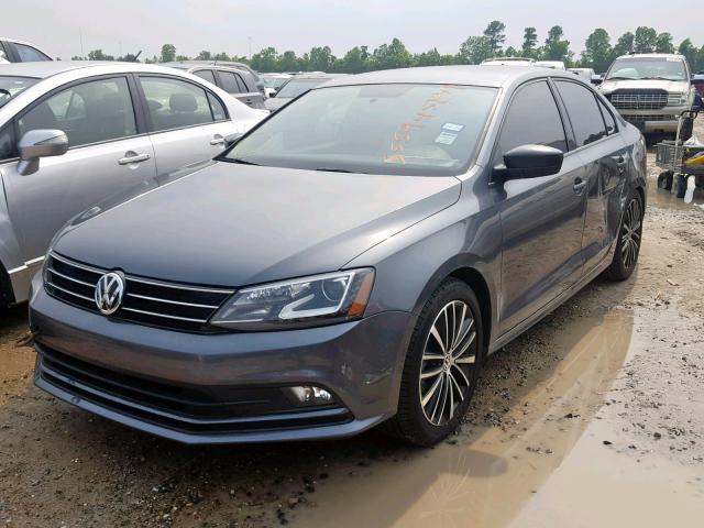 3VWD17AJ3GM345042 - 2016 VOLKSWAGEN JETTA SPOR GRAY photo 2