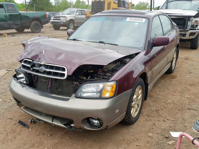 4S3BE6867Y7209826 - 2000 SUBARU LEGACY OUT MAROON photo 2