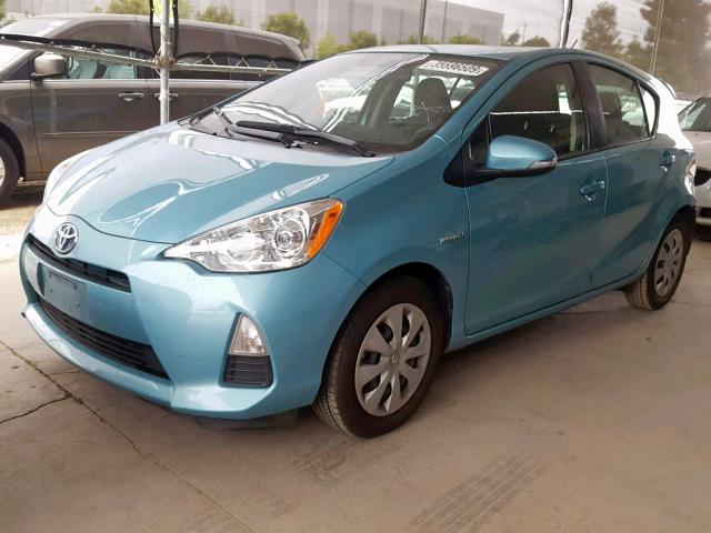 JTDKDTB37E1076631 - 2014 TOYOTA PRIUS C BLUE photo 2