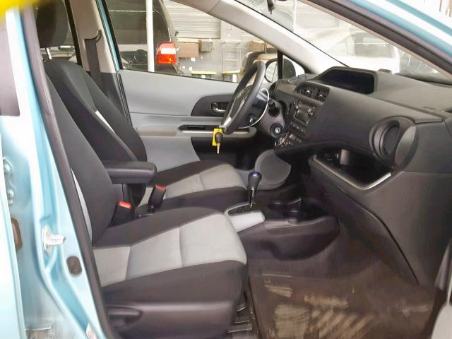 JTDKDTB37E1076631 - 2014 TOYOTA PRIUS C BLUE photo 5