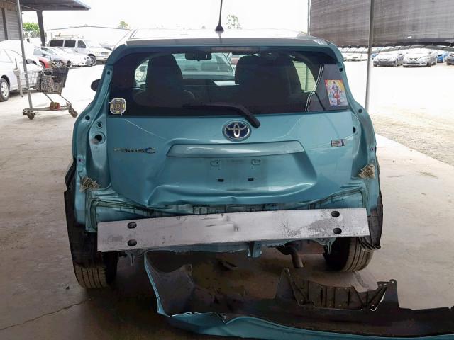 JTDKDTB37E1076631 - 2014 TOYOTA PRIUS C BLUE photo 9