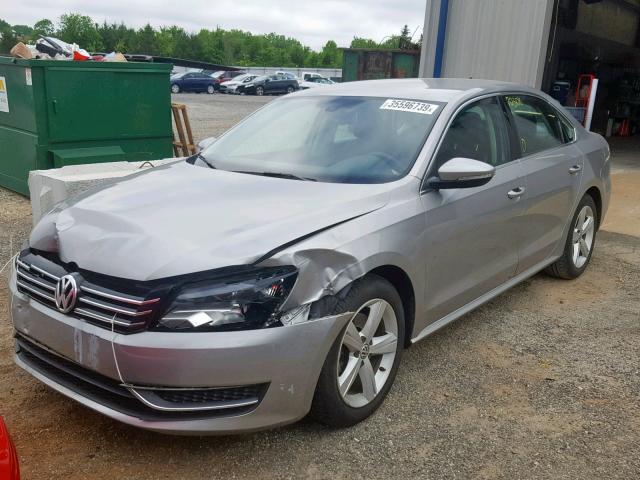 1VWBP7A38CC002701 - 2012 VOLKSWAGEN PASSAT SE GRAY photo 2