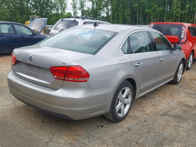 1VWBP7A38CC002701 - 2012 VOLKSWAGEN PASSAT SE GRAY photo 4