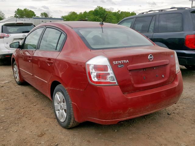 3N1AB61E59L633477 - 2009 NISSAN SENTRA 2.0 MAROON photo 3