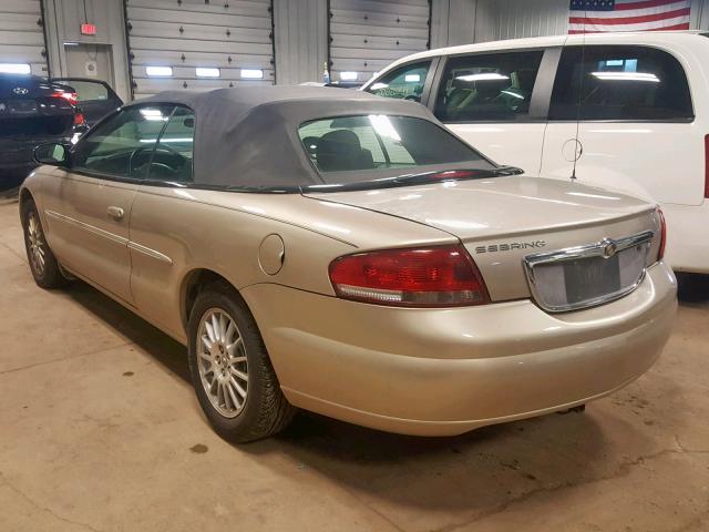 1C3EL55R96N184128 - 2006 CHRYSLER SEBRING TO BEIGE photo 3