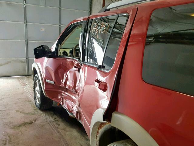 1FMEU74E56UB48196 - 2006 FORD EXPLORER E RED photo 10