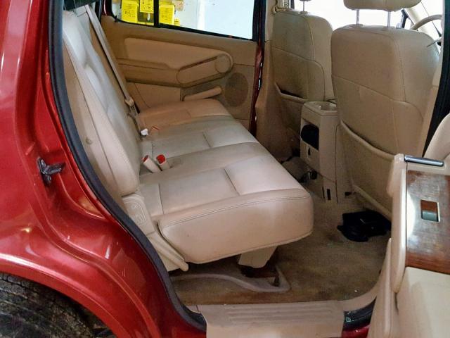 1FMEU74E56UB48196 - 2006 FORD EXPLORER E RED photo 6