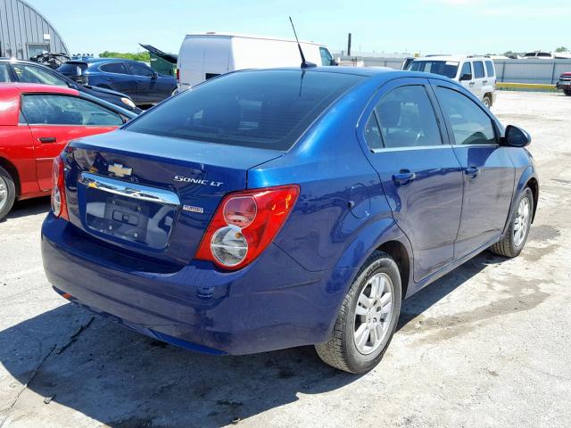 1G1JC5SB5D4175729 - 2013 CHEVROLET SONIC LT BLUE photo 4