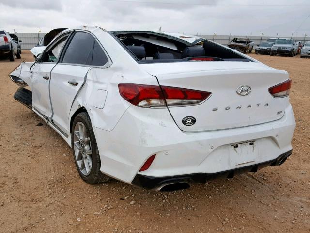 5NPE34AB9JH664192 - 2018 HYUNDAI SONATA SPO WHITE photo 3