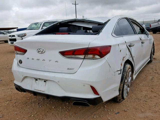 5NPE34AB9JH664192 - 2018 HYUNDAI SONATA SPO WHITE photo 4