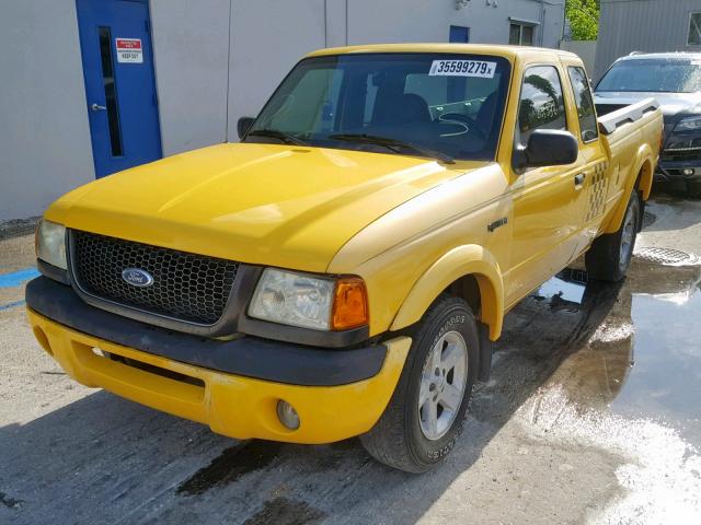 1FTYR14V12PB23157 - 2002 FORD RANGER SUP YELLOW photo 2