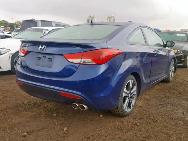 KMHDH6AE5DU011397 - 2013 HYUNDAI ELANTRA CO BLUE photo 4