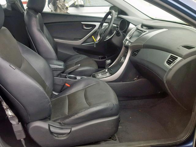 KMHDH6AE5DU011397 - 2013 HYUNDAI ELANTRA CO BLUE photo 5