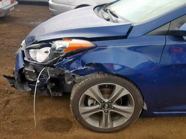 KMHDH6AE5DU011397 - 2013 HYUNDAI ELANTRA CO BLUE photo 9