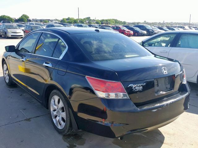 1HGCP36828A074132 - 2008 HONDA ACCORD EXL BLACK photo 3