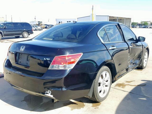 1HGCP36828A074132 - 2008 HONDA ACCORD EXL BLACK photo 4