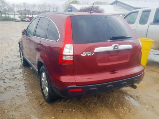 JHLRE48747C119621 - 2007 HONDA CR-V EXL RED photo 3