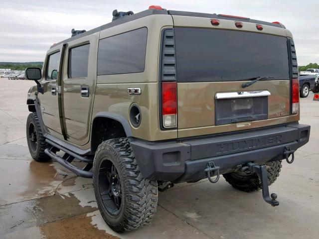 5GRGN23U15H117636 - 2005 HUMMER H2 GREEN photo 3