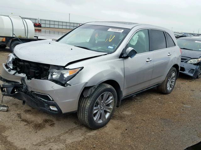 2HNYD2H79BH523174 - 2011 ACURA MDX ADVANC SILVER photo 2