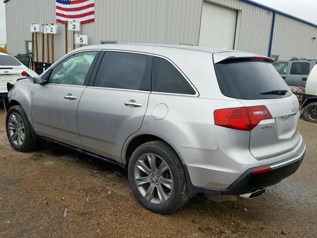 2HNYD2H79BH523174 - 2011 ACURA MDX ADVANC SILVER photo 3