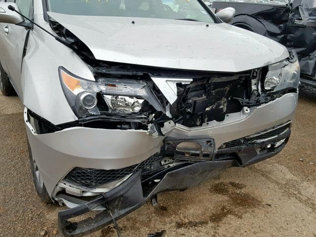 2HNYD2H79BH523174 - 2011 ACURA MDX ADVANC SILVER photo 9