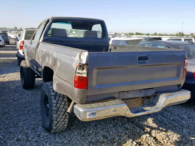 JT4RN01P3M0008961 - 1991 TOYOTA PICKUP 1/2 GRAY photo 3