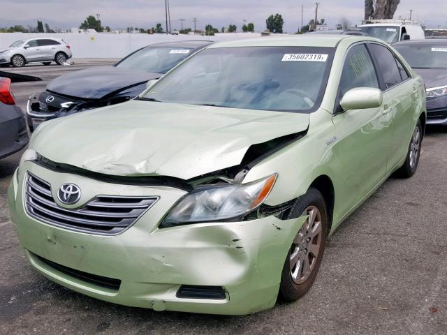 4T1BB46K48U037149 - 2008 TOYOTA CAMRY HYBR GREEN photo 2