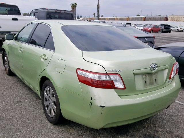 4T1BB46K48U037149 - 2008 TOYOTA CAMRY HYBR GREEN photo 3