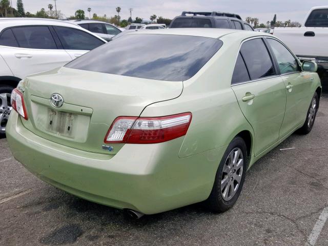 4T1BB46K48U037149 - 2008 TOYOTA CAMRY HYBR GREEN photo 4