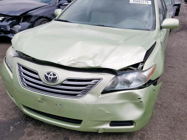 4T1BB46K48U037149 - 2008 TOYOTA CAMRY HYBR GREEN photo 9