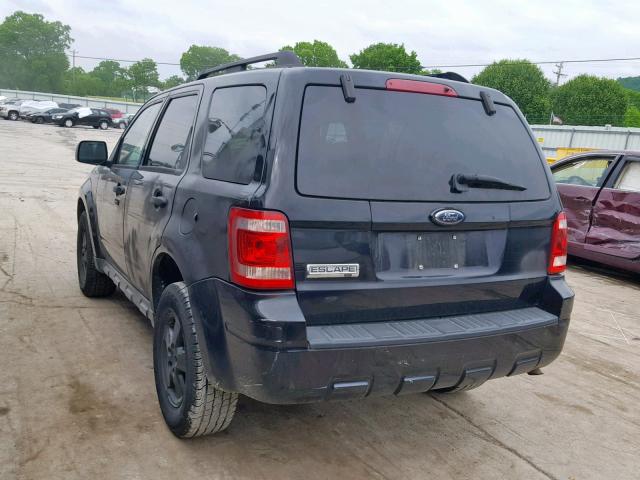 1FMCU037X9KA33949 - 2009 FORD ESCAPE XLT BLACK photo 3