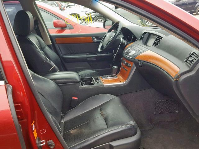 JNKAY01E07M302316 - 2007 INFINITI M35 BASE RED photo 5