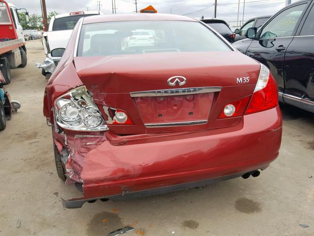 JNKAY01E07M302316 - 2007 INFINITI M35 BASE RED photo 9