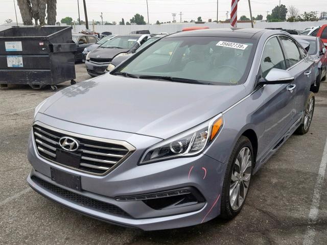 5NPE34AB1GH385277 - 2016 HYUNDAI SONATA SPO GRAY photo 2