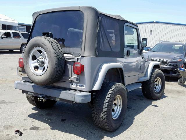 1J4FA49S71P341613 - 2001 JEEP WRANGLER / SILVER photo 4