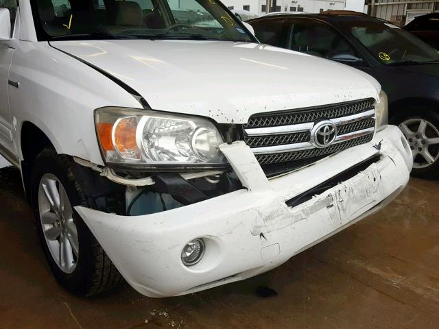 JTEDW21A560015343 - 2006 TOYOTA HIGHLANDER WHITE photo 9