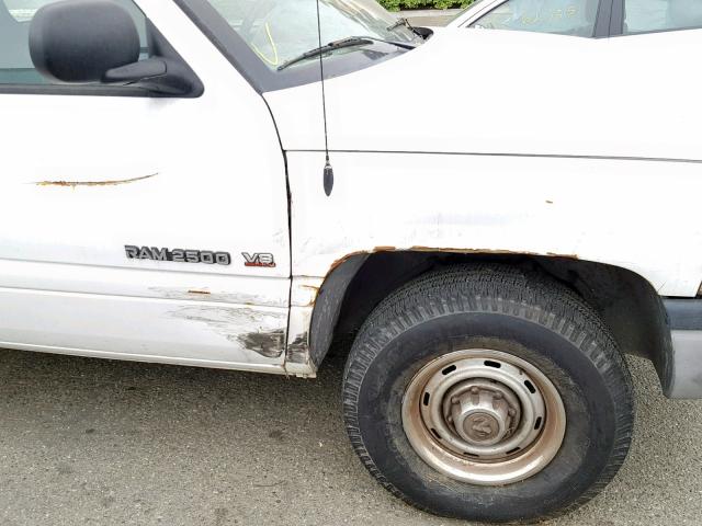 3B6KC26Z5XM580908 - 1999 DODGE RAM 2500 WHITE photo 9