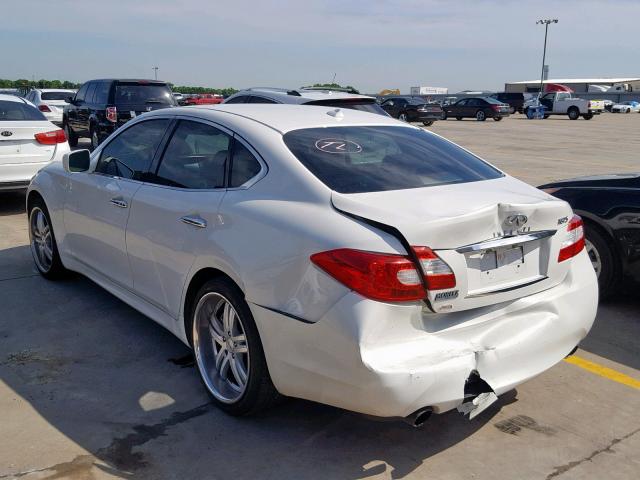 JN1BY1AP8CM331105 - 2012 INFINITI M37 WHITE photo 3